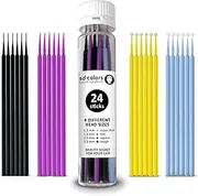 SD COLORS Sticks SWABS 24 Pieces Automotive PAINTWORK CAR Detailing Repair for Scratches Stone Chips Touch UP Micro Brush 1.2mm 1.5mm 2.0mm 2.5mm