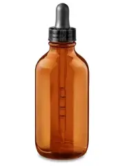 64 Pcs 4oz [120ml] AMBER Boston Round Glass Bottles Dropper with Graduated Marks