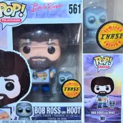 Funko Pop! Television Bob Ross and Hoot #561 Chase Vinyl Figure w/ Protector
