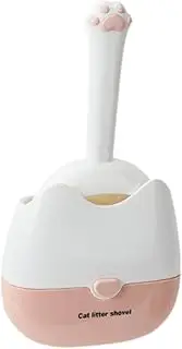 yuksok Cat Litter Scooper Pet Scoops Cat Litter Holder with Holder Cute Heavy Duty Easy Cleanup Pet Speed Sifter for Beech Home, Pink