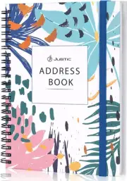 JUBTIC Address and Password Book with Alphabetical Tabs Hardcover Spiral