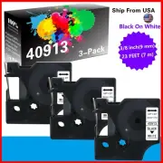 3 PK 40913 Label Tape Compatible for Dymo Label Maker 220P 260P 280 300 350