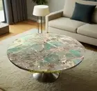 Amazonite Table top, Home decor Furniture, Handmade Gemstone Coffee table top