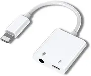 Joyroom iPhone Headphone Adapter 3.5mm AUX Audio + Charger Splitter Compatible with iPhone, iPad Support Call and Music