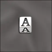 Sterling Silver Letter Beads, 4.5mm Alphabet Blocks, 3mm hole, 925 Sterling Silv