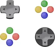 SAVAGE RAVEN Skull & Co. D-Pad Button Cap Set for Nintendo Switch 2 Joy-Con - SFC