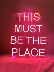 This Must Be The Place Pink Flex LED Neon Sign 16"x12" Light Lamp Party Gift
