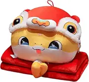 Cartoon Throw Blanket,Hand Warmer Stuffed Blanket and Pillow Set | Cartoon Lion Snake Plush Stuffed Hugging Pillow, Portable Travel Blanket and Pillow Set for Camping Car Studio