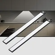 COLIJOY Under Cabinet Lights, 69 LED Closet Lights Wireless USB Charging, 3000mAh Battery Operated Motion Sensor Lighting Indoor 3 Color Dimmable 2 Pack