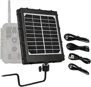 Trail & Game Camera Solar Power Bank Solar Charger Monocrystalline Solar Panel 3W 8000mAh Output 12V/1A, 9V/1.5A, 6V/2A, Input 5V IP66 Waterproof Portable Outdoor Power Supply with Bracket