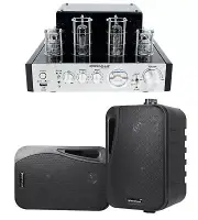 Rockville BluTube Tube Amplifier/Home Theater Bluetooth Receiver+(2) 4" Speakers