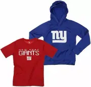 OuterStuff NFL Youth New York Giants Team Performance Hoodie and Tee Combo Set