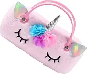 [Healeved] Plush Unicorn Handheld Glasses Case for Durable Lightweight Portable Eyewear Holder for Sunglasses and Eyeglasses present