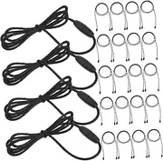 Generic 30 Sets Detachable Necklace Lanyard Breakaway Clasp Lanyard Kit Jewelry Making Accessories Necklace Cord Lanyards Bead Bracelet Beadable Necklace Cord Necklace Bead Chain Abs Black