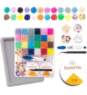 Jewelry Making 4400 pcs Kit Flat Beads For DIY Bracelets, Necklaces, Accessories
