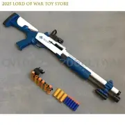 Soft Shell Ejection Launcher Toy Rifle Gun XM1014 Foam Dart Dual Nozzle Shotgun