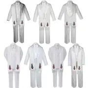 Baby Toddler Boy Guadalupe Communion Baptism White 7 SUIT TUXEDO Style Stole