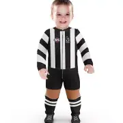 AFL Footy Suit Body Suit - Collingwood Magpies - Baby Toddler Infant
