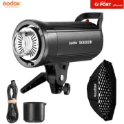 Godox SK400IIV Studio Flash Strobe with LED Modeling Lamp + 95cm Grid Softbox