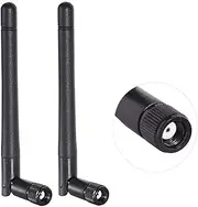 CORONIR Dual Band WiFi 2.4GHz 5GHz 5.8GHz 3dBi MIMO RP-SMA Male Antenna for WiFi Router Signal Booster Repeater Wireless Network Card USB Adapter Security IP Camera Video Surveillance Monitor - 2Pack