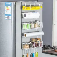在飛比找松果購物優惠-冰箱置物架創意廚房收納架冰箱側面保鮮膜架冰箱側壁掛架 (5.