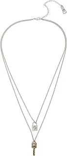 [Steve Madden] Padlock & Key Layered Necklace