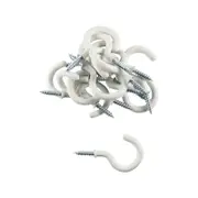 Everhang 21mm White PVC Cup Hook - 15 Pack