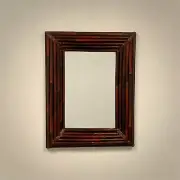 Bamboo Accent Mirror 21 X 27, Large Wall Mirror, Tropical, New