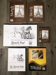 BAZIC 6 Premium SKETCH BOOK Paper Pad 6" x 8", 12"x 18" ,8.5"x10",9"x12 Tracing