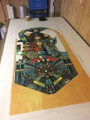 XENON Pinball Machine Playfield Overlay UV PRINTED - Clear Inserts -