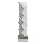 NNEDSZ Display Shelf 9-Shelf Tree Bookshelf Book Storage Rack Bookcase White