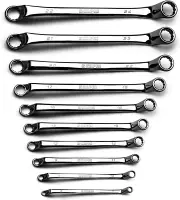 Capri Tools 75-Degree Deep Offset Double Box End Wrench Set, 6 to 24 Mm, Metric,