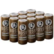 NEW Suntory Boss Coffee Drink Iced Latte 237mL 12 Cans Bulk Pack Carton