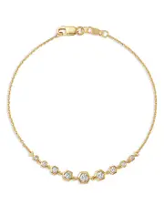 Bloomingdale's Fine Collection Diamond Honeycomb Bezel Bracelet in 14K Yellow Gold, 0.4 ct. t. w.