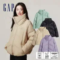 在飛比找momo購物網優惠-【GAP】女裝 Logo防潑水防風羽絨外套-多色可選(720