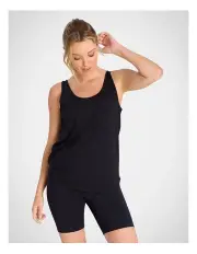 [Rockwear] Strappy V Back Singlet in Black