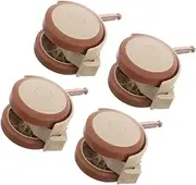 HONITANO 4pcs Crib Casters Caster Wheels Furniture Walker Wheels Chair Roller Wheels Trolley Back Wheel Wheels for Bed Frame Stroller Accessories Wheels Anti-Slip Walker Caster Rubber Beige