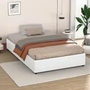 ALFORDSON Bed Frame Gas Lift Storage Mattress Base White - Single Size