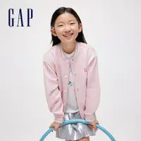 在飛比找蝦皮商城優惠-Gap 女童裝 Logo小熊印花立領棒球外套-粉紅色(890