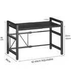 2 Tiers Shelf Microwave Oven Rack Kitchen Organizer Counter Cabinet Storage