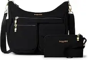 [Baggallini] Modern Everywhere Bagg - Water-resistant Lightweight Hobo Crossbody Bag for Women - Easy-Access Phone Pocket