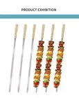 17-Inch Long Flat BBQ Skewers, Brazilian-style Stainless Steel 3/8 Inch Wide ...