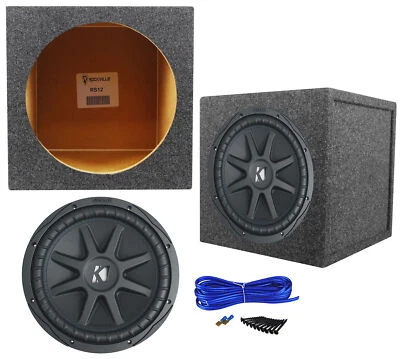 Kicker 50CVX122 CVX Comp VX 12" 750w RMS Car Subwoofer+Sealed Sub Enclosure Box