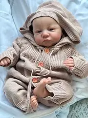 Pinky Reborn 19 Inch 48 cm Reborn Doll Realistic Bebe Reborn Soft Silicone Realistic Soft Vinyl Lifelike Cute Newborn Reborn Baby Dolls Toys