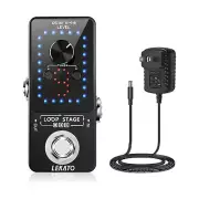 2IN1 Tuner Looper Effect Pedal Guitar 40 Mins 9 Slot Record Loop w/ DC 9V Power