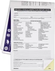 DVIR Inspection Book - 40 Sets, Carbonless, FMCSR Compliant, 5.5" x 8.5
