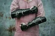 Gauntlet Gloves medieval Pair Accents Knight Crusader Armor Steel Gauntlet LARP