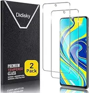 Didisky [2 Pack] Tempered Glass Screen Protector for Xiaomi Redmi Note 9S,Redmi Note 9 Pro, Redmi Note 9 Pro Max, Anti Scratch, 9H Hardness, No Bubbles, High Definition, Case Friendly, Transparent