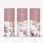 Personalized floral tumbler, coffee mug gift set, christmas, get well, birthdays