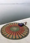 Hippie Round Mandala Tapestry Wall Hanging Indian Beach Throw Cotton Yoga Mat